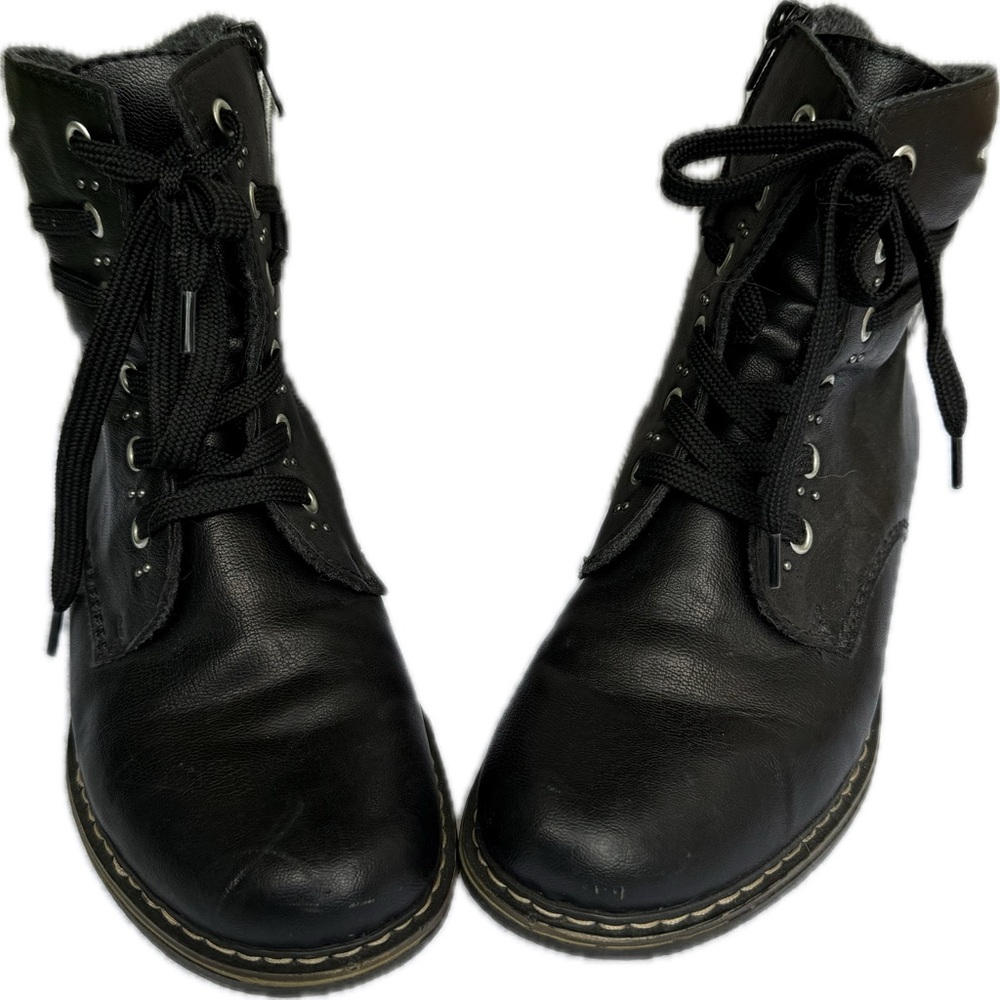 Rieker Black Combat Boots